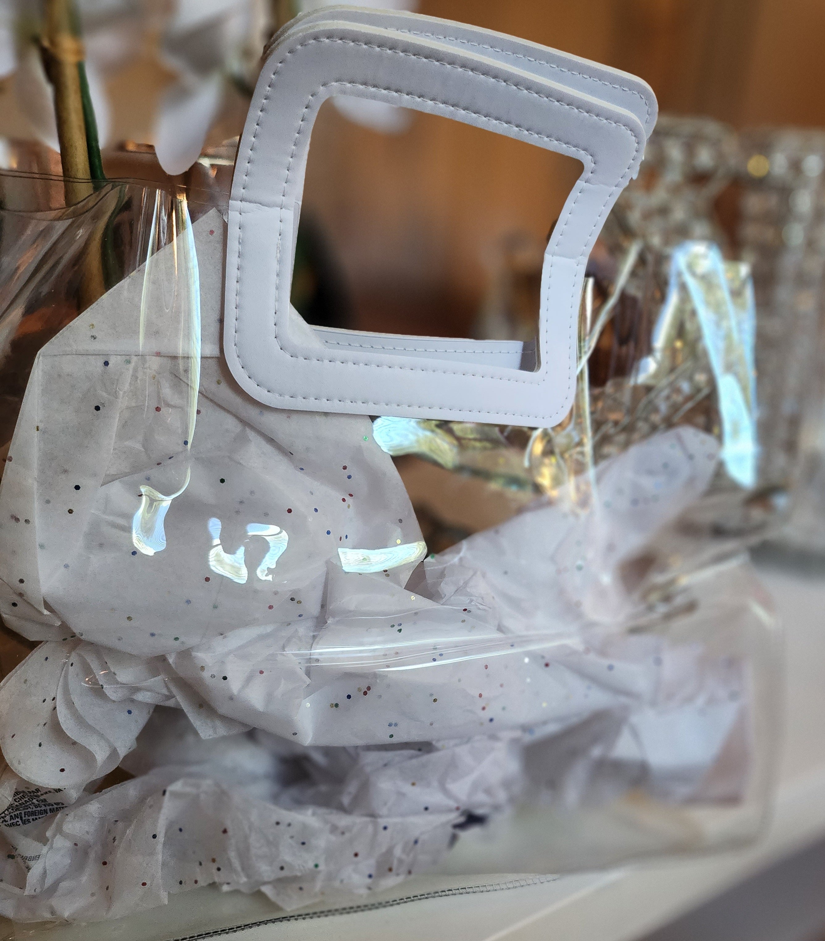 MARYTERE COLLECTION'S:MICHELLE CLEAR HANDBAG