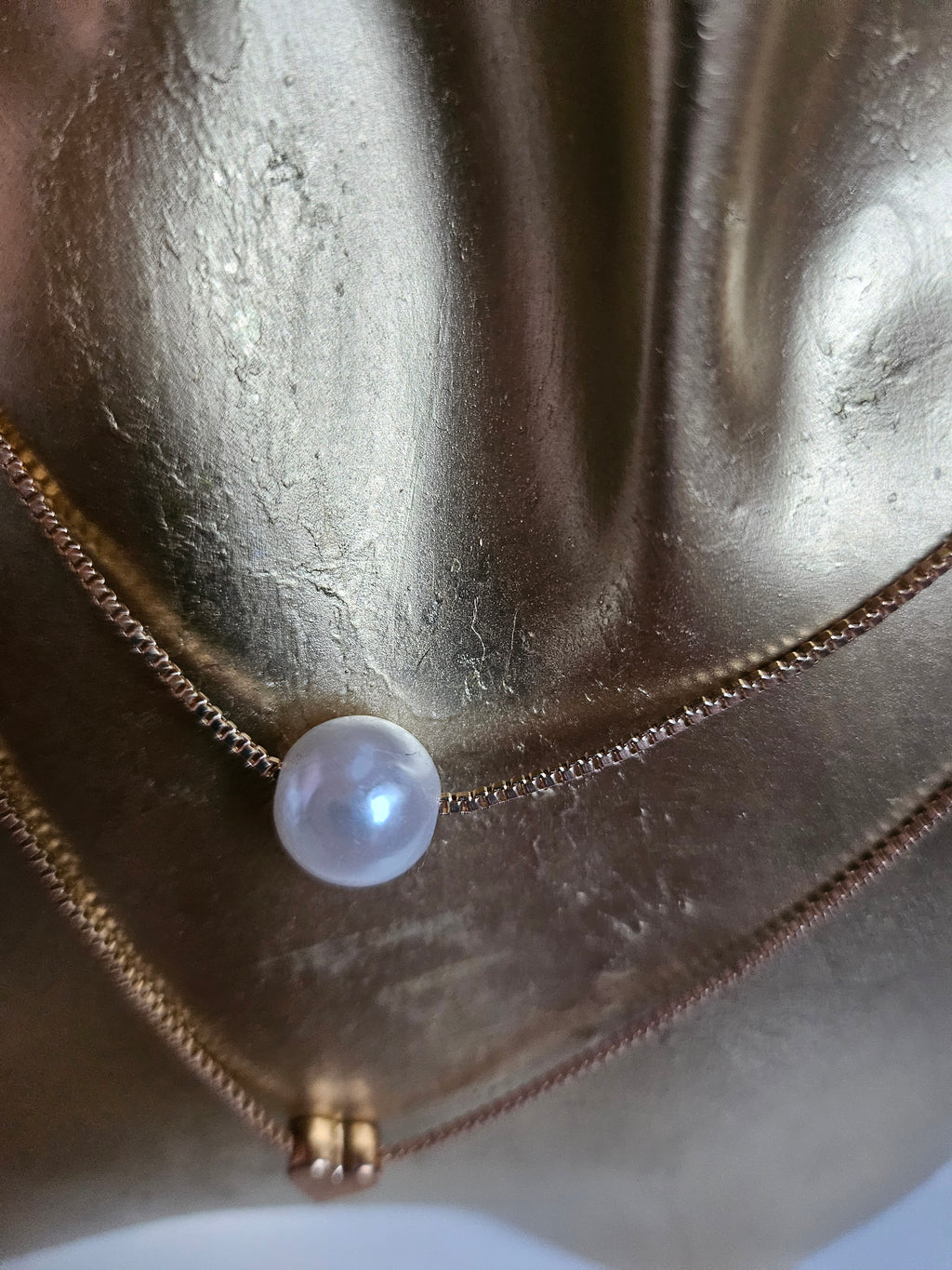 Pearl and heart necklace set