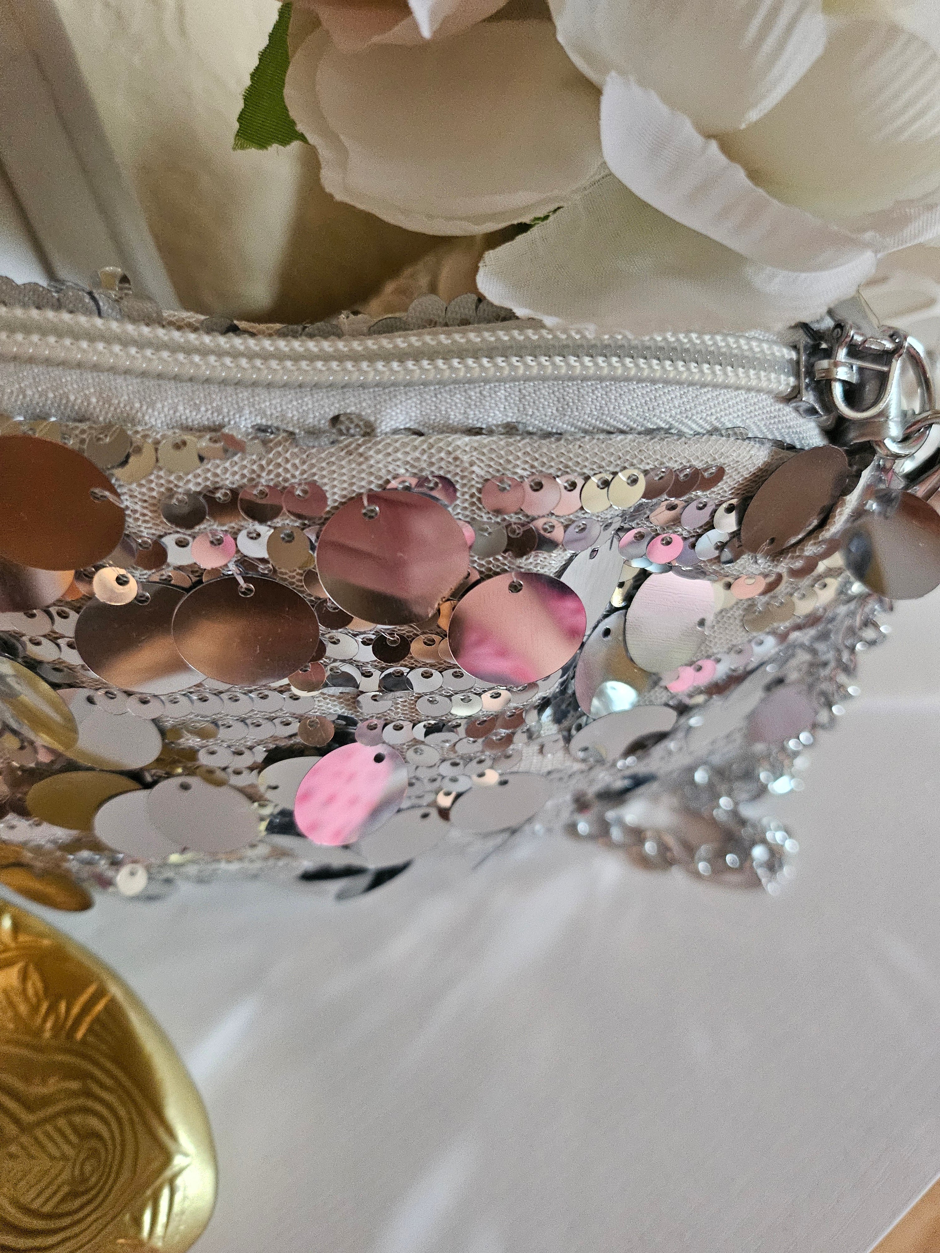 MARYTERE COLLECTIONS:Fany Silver Purse