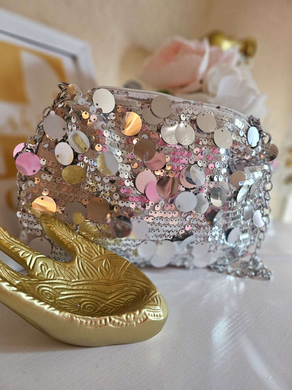 MARYTERE COLLECTIONS:Fany Silver Purse