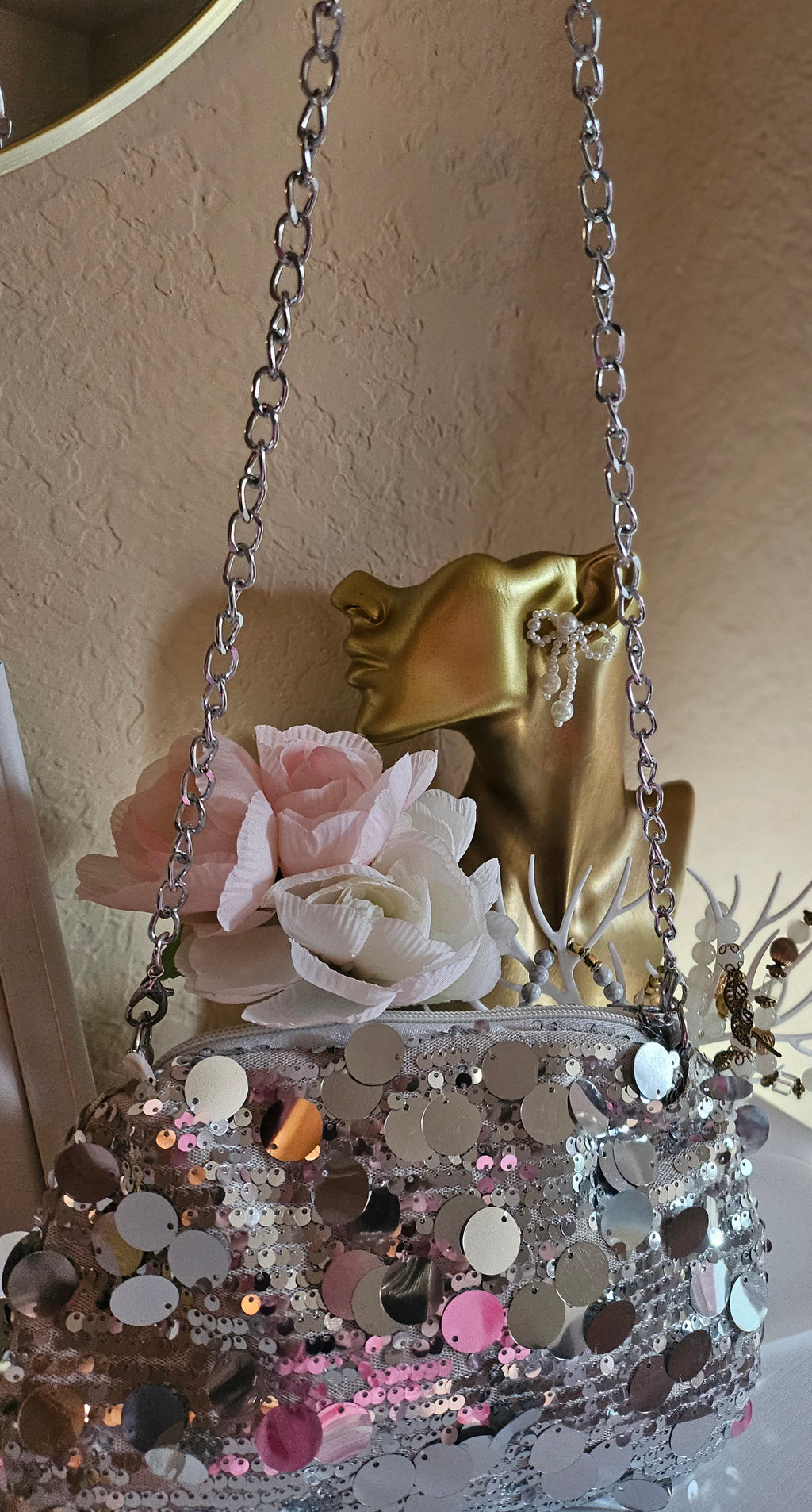 MARYTERE COLLECTIONS:Fany Silver Purse