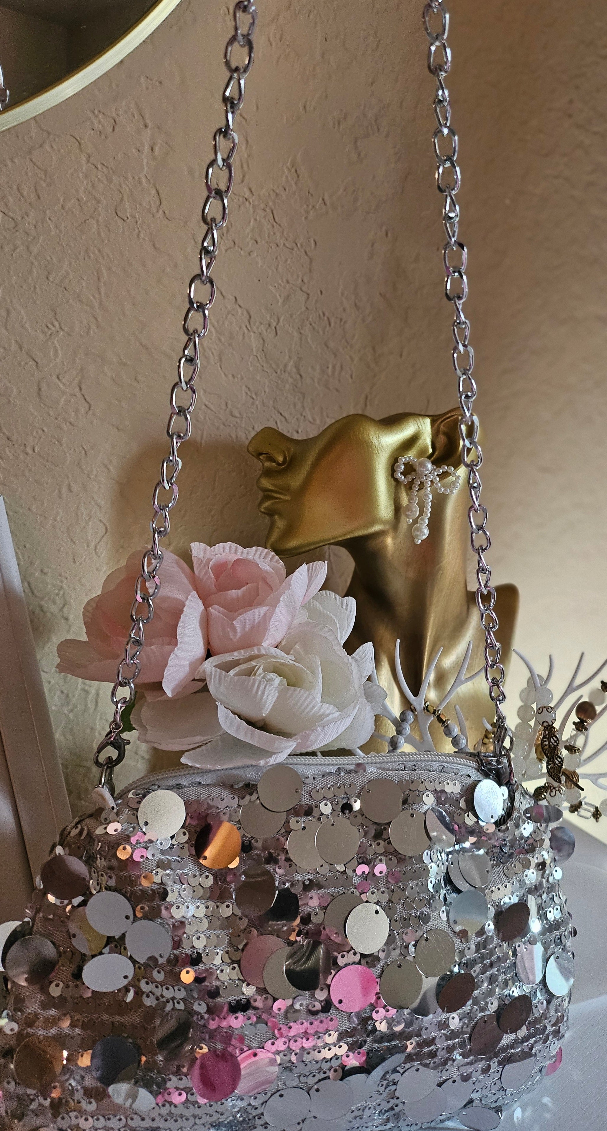 MARYTERE COLLECTIONS:Fany Silver Purse