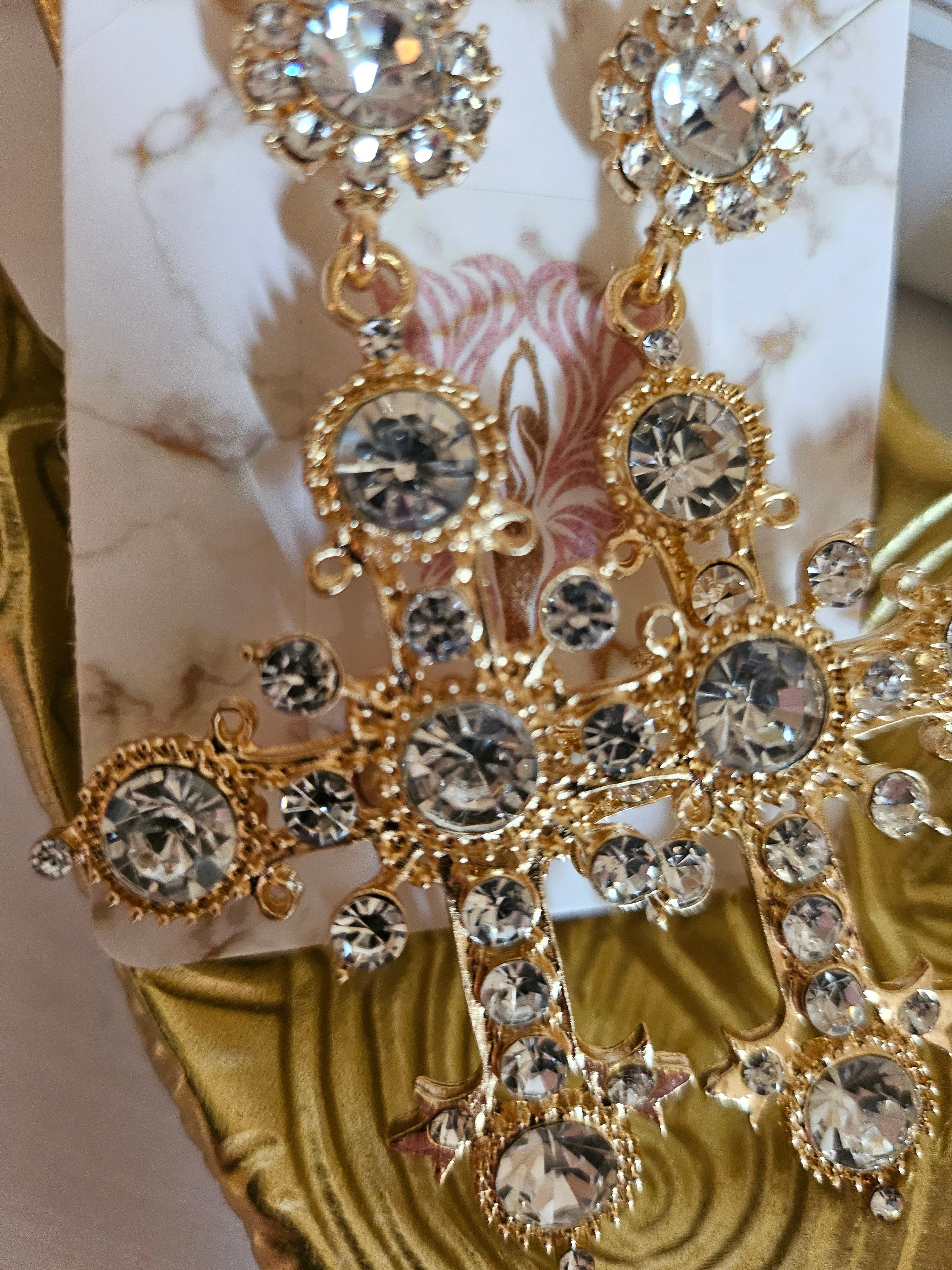 Diamond crucifix Earrings