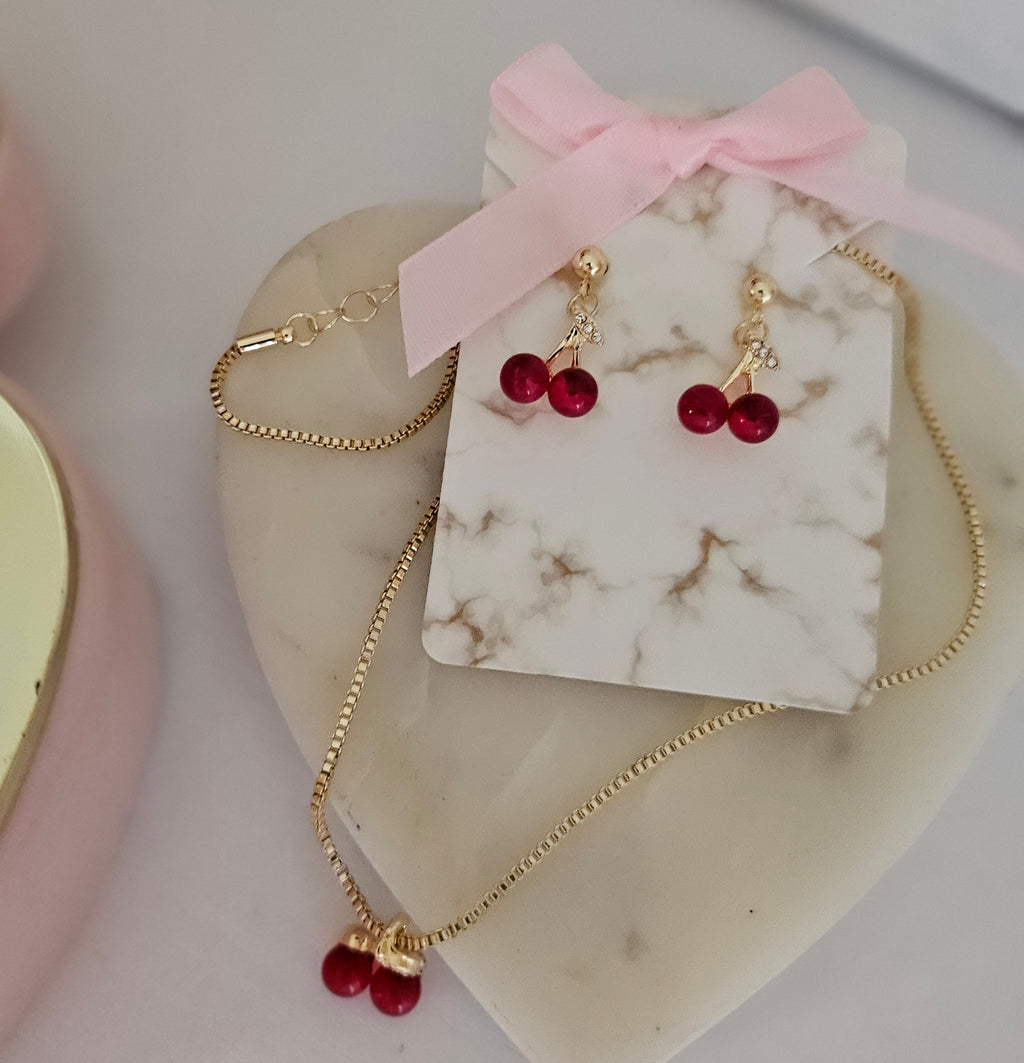 Cherry Necklace Set