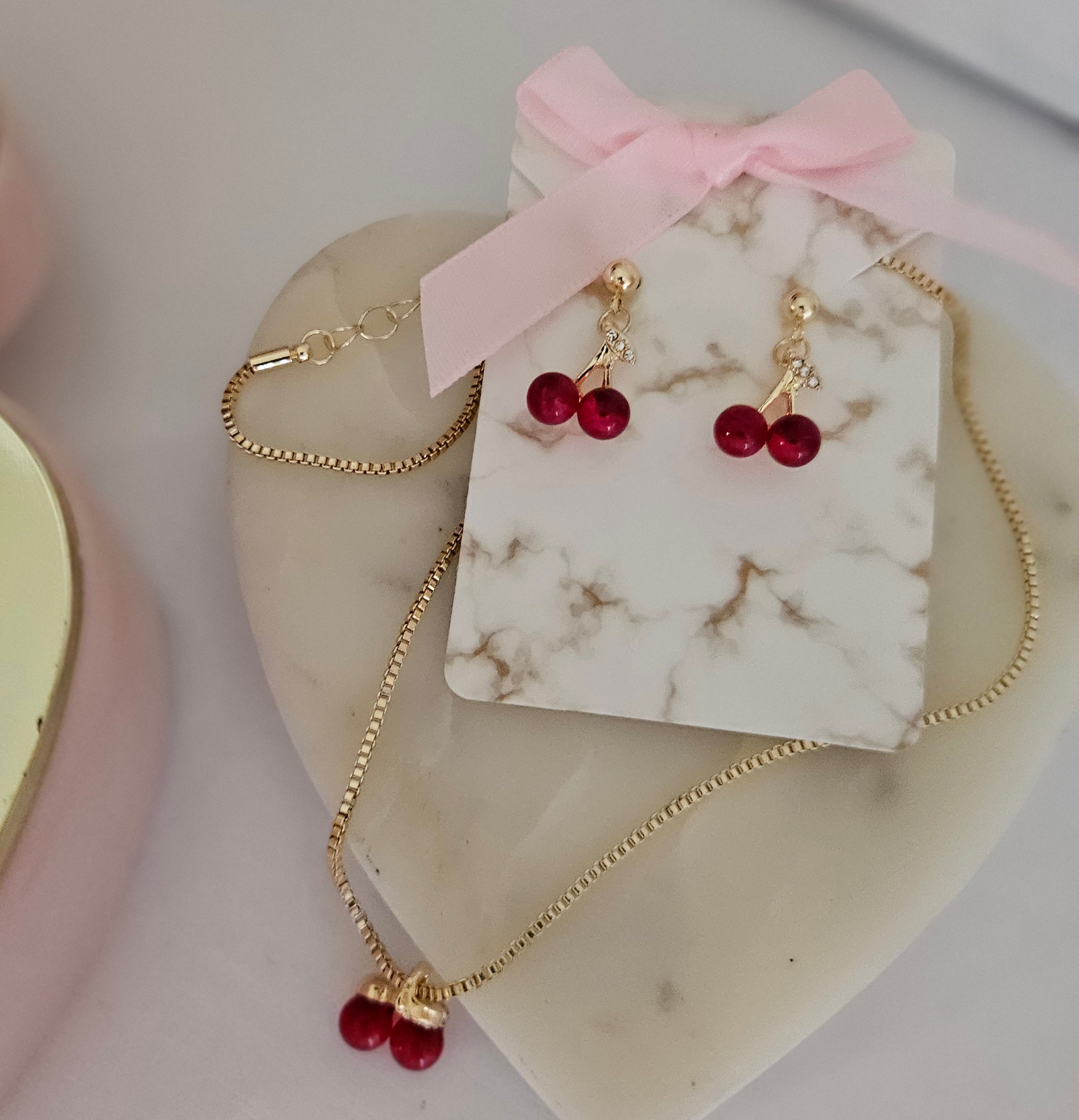 Cherry Necklace Set