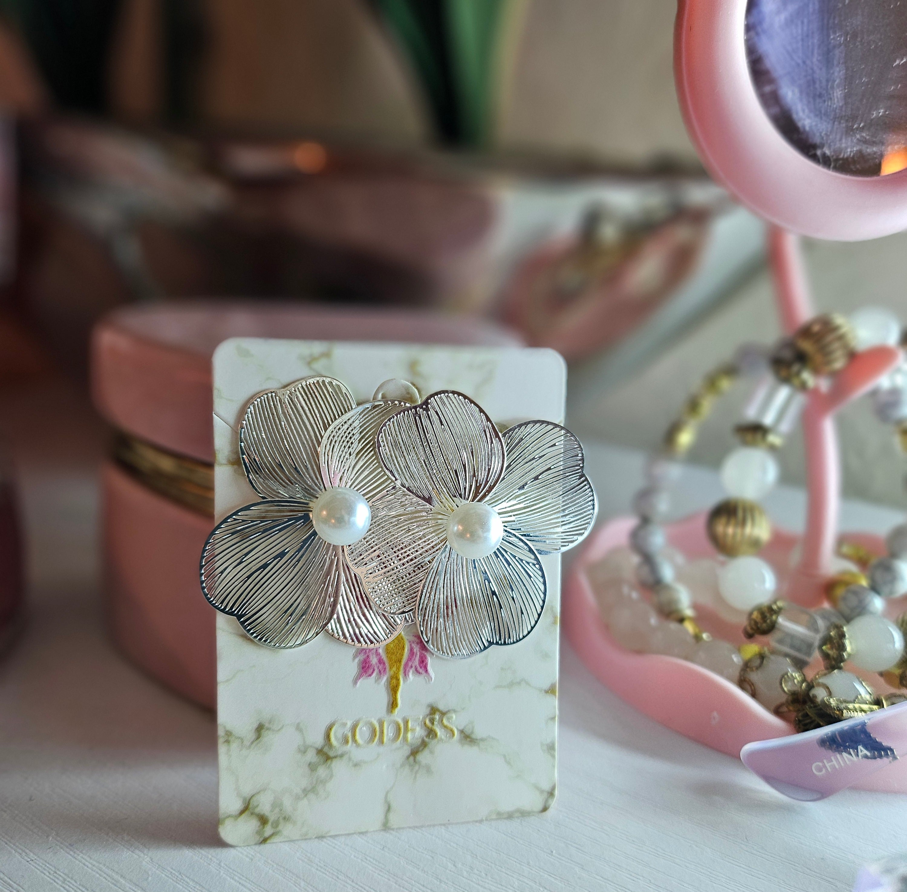 Flowers silver Earrings
