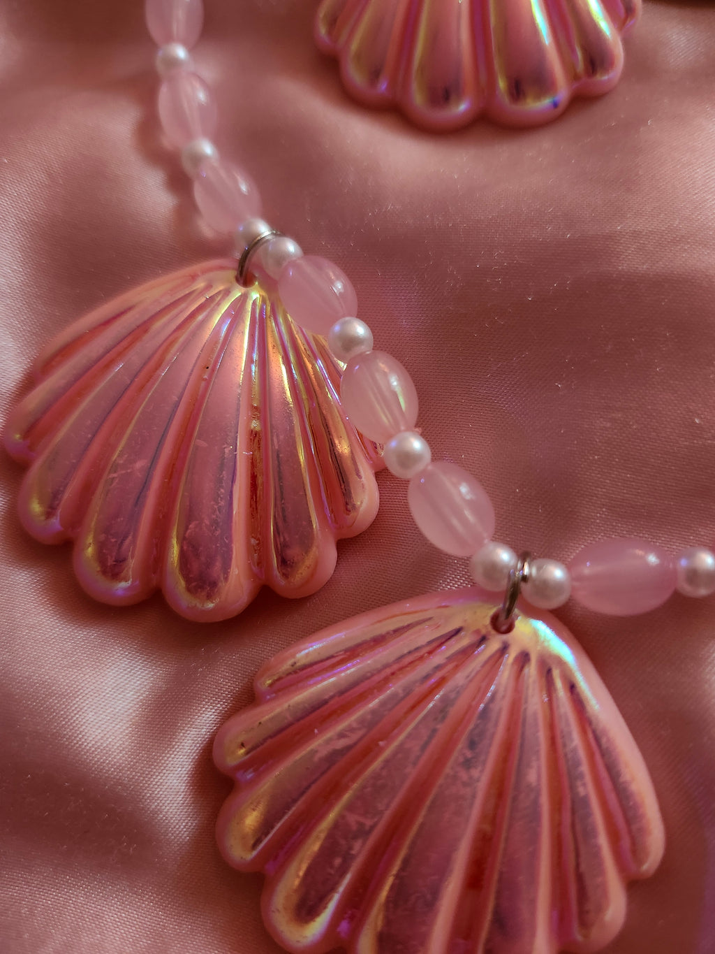 Pink caracol Necklace set