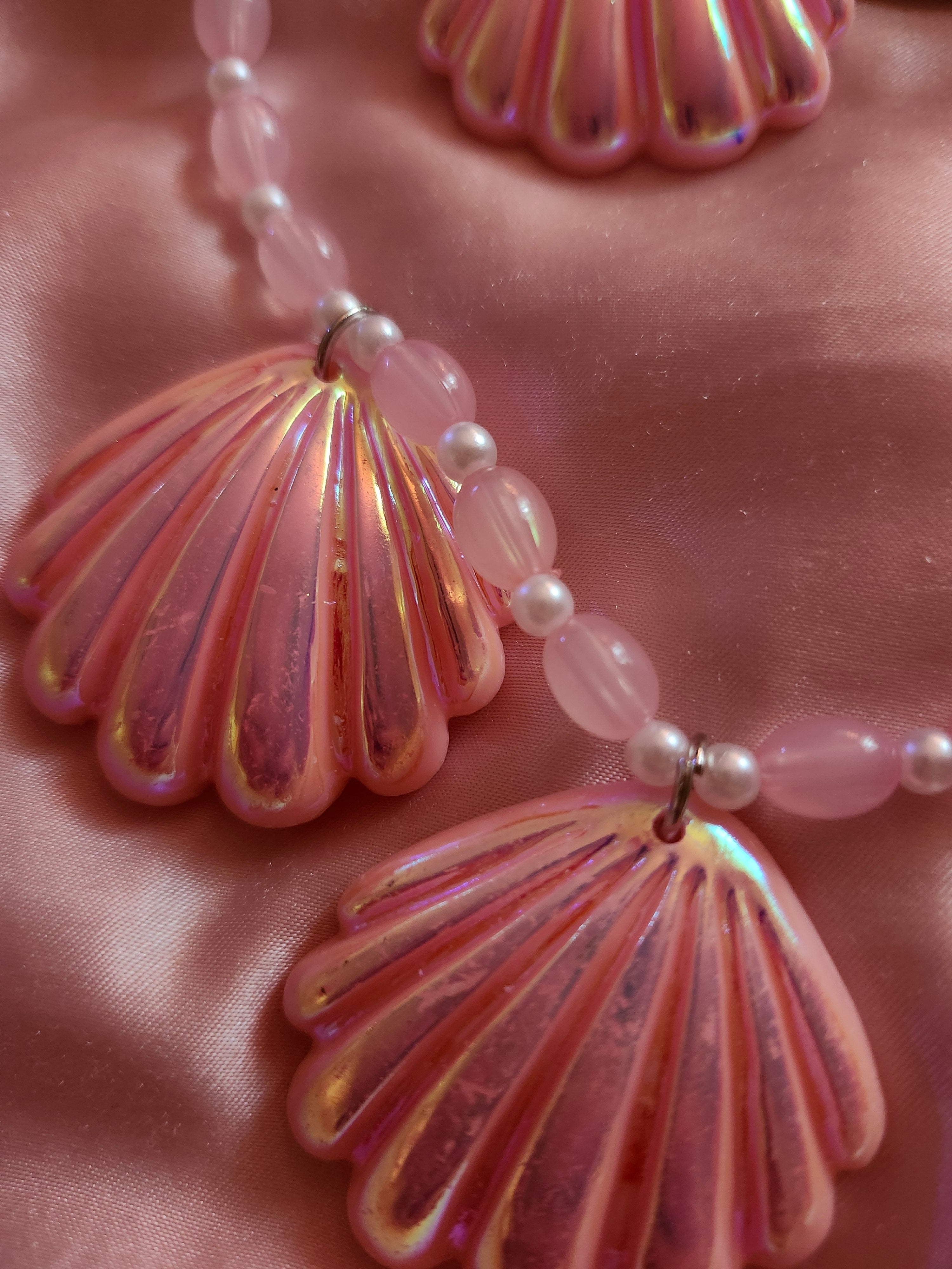 Pink caracol Necklace set