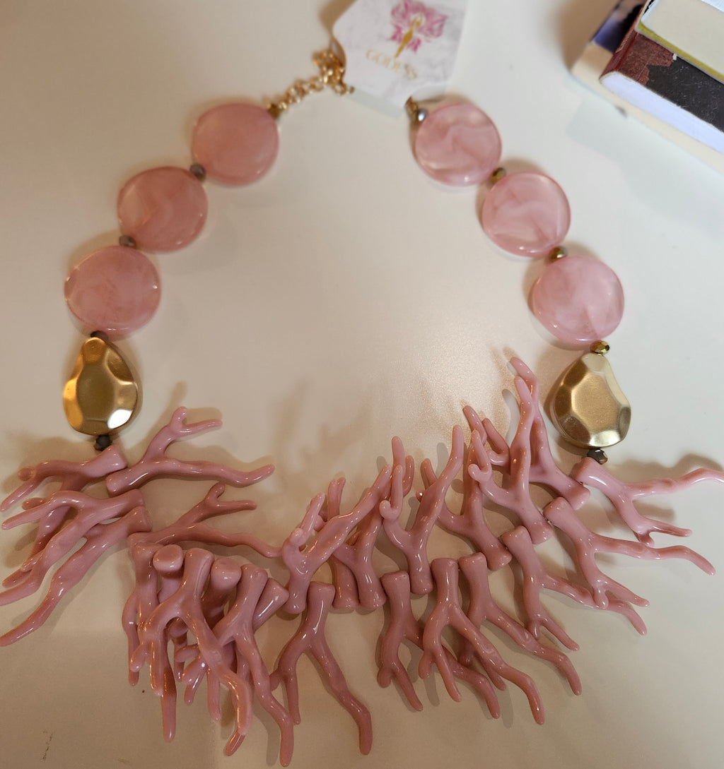 Gold n Pink Necklace