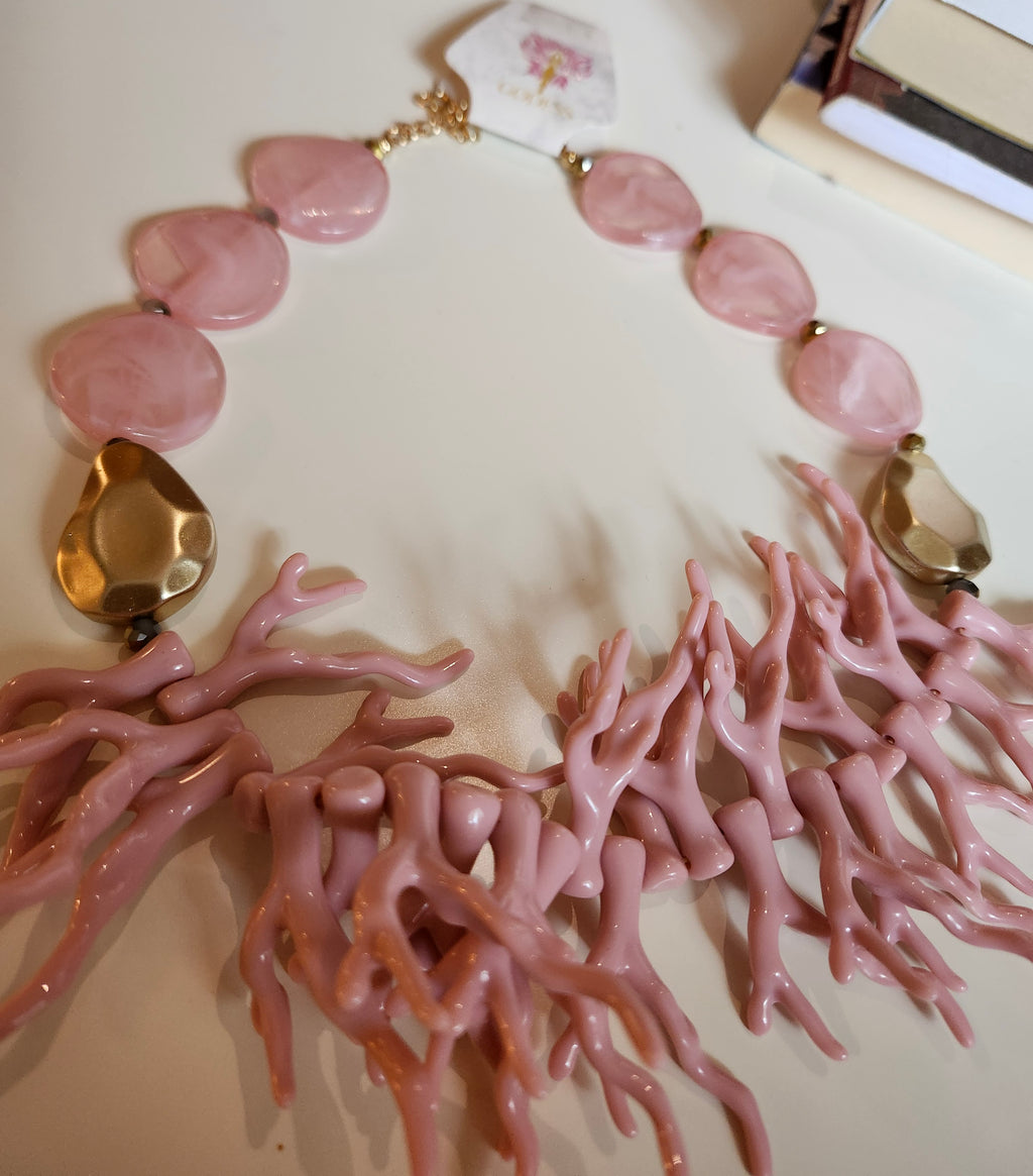 Gold n Pink Necklace