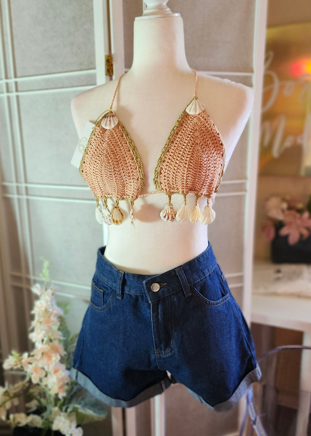 Cara crochet tank top