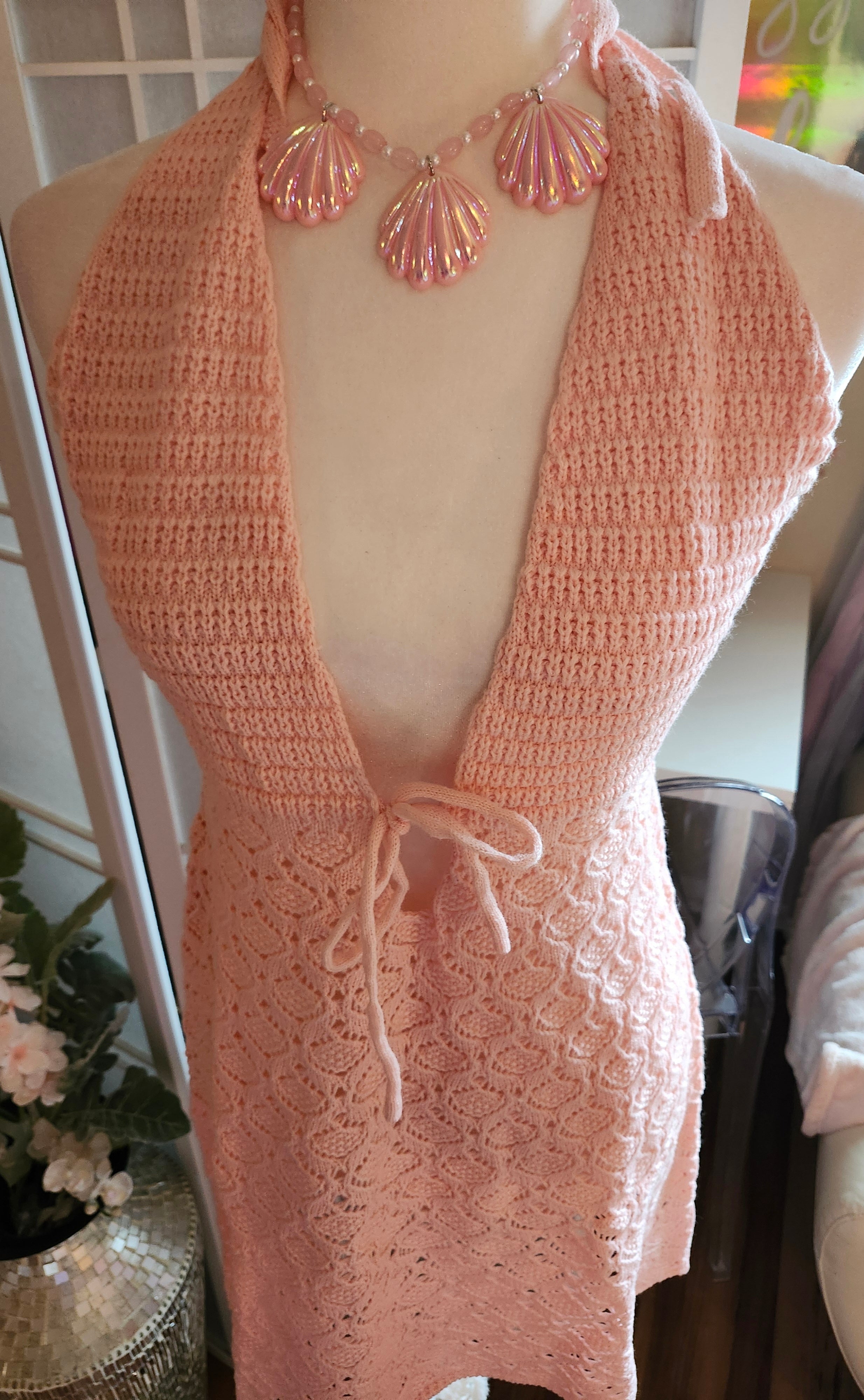 Emma Pink Crochet dress