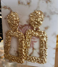 Gold Stone Earrings