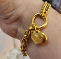 GODESS JEWELS:Gold Heart Bracelet