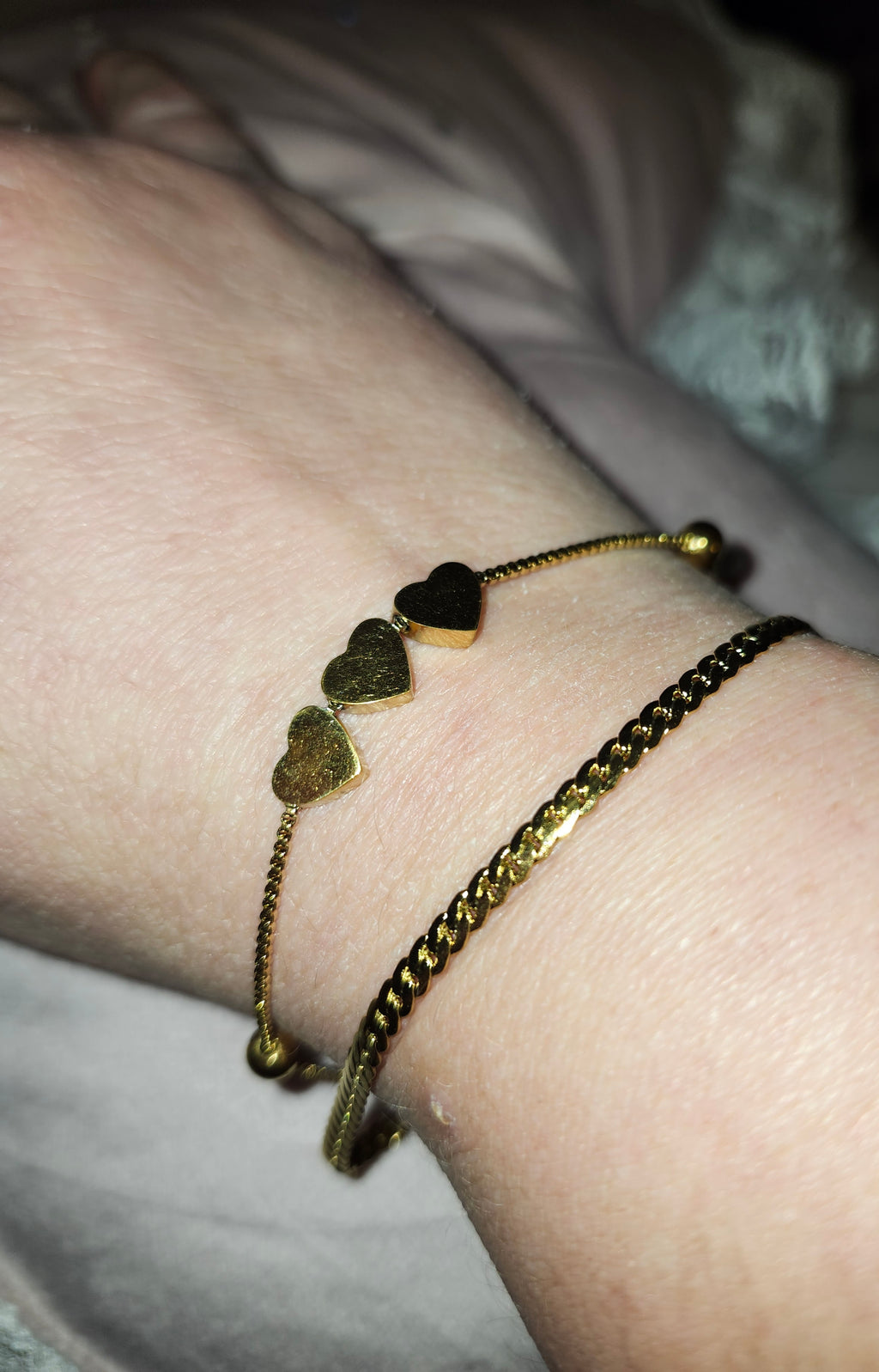 GODESS JEWELS:3 hearts Bracelet