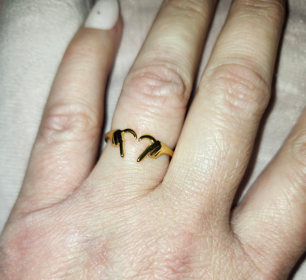 GODESS JEWELS:Love with fingers Ring