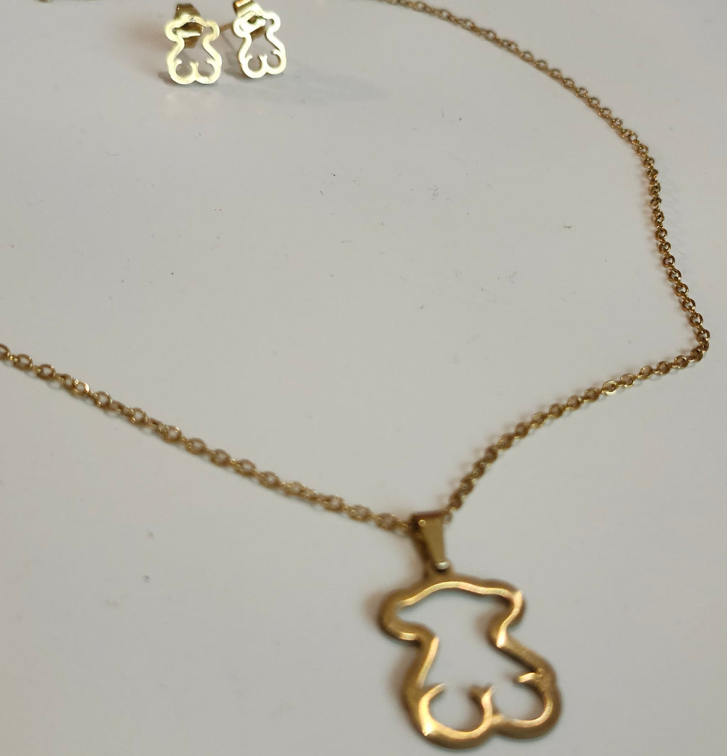 GODESS JEWELS:Bear 316l set