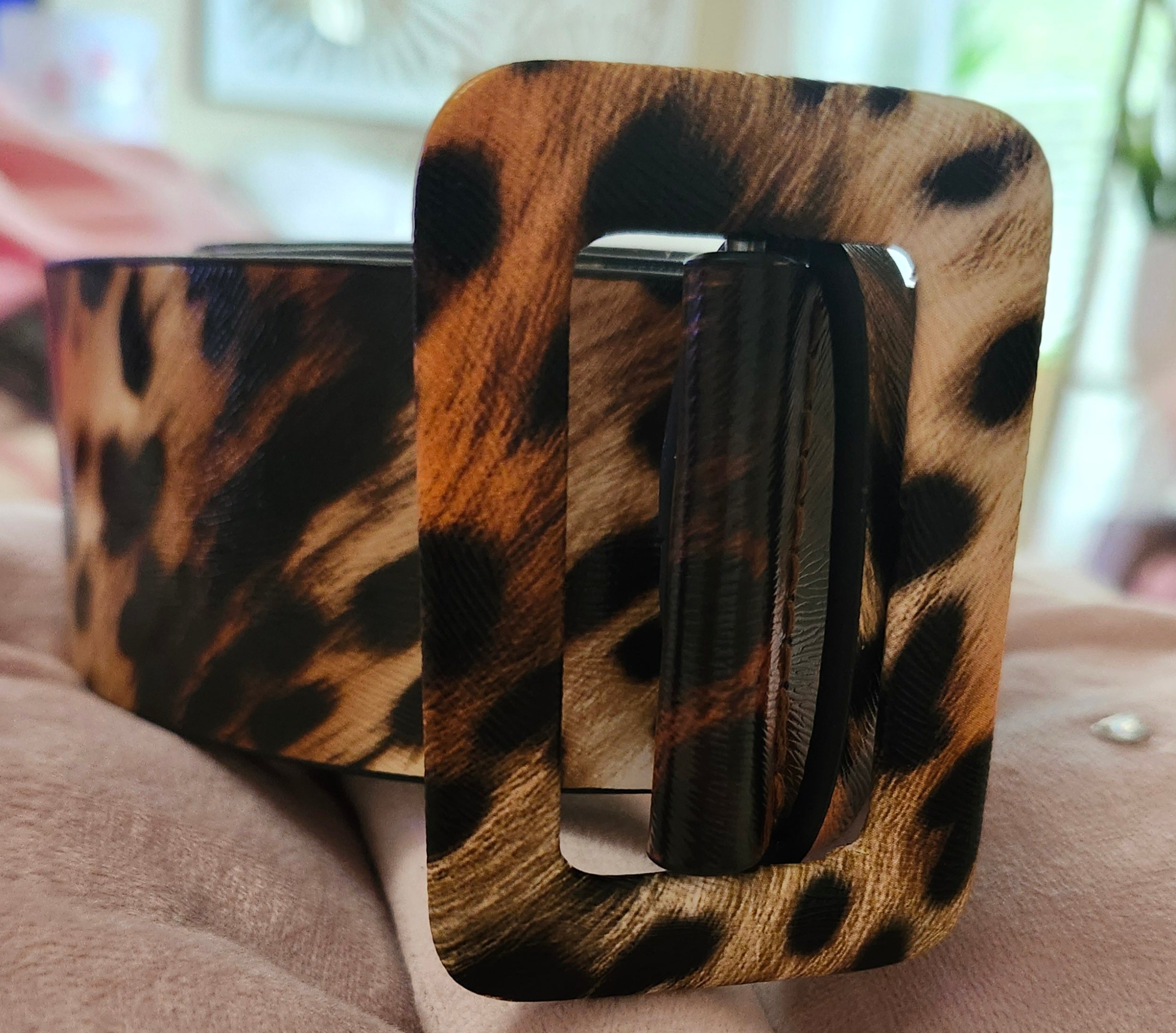 Animal print belt