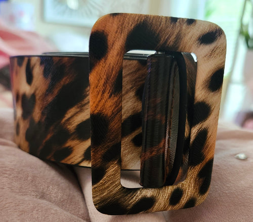 Animal print belt