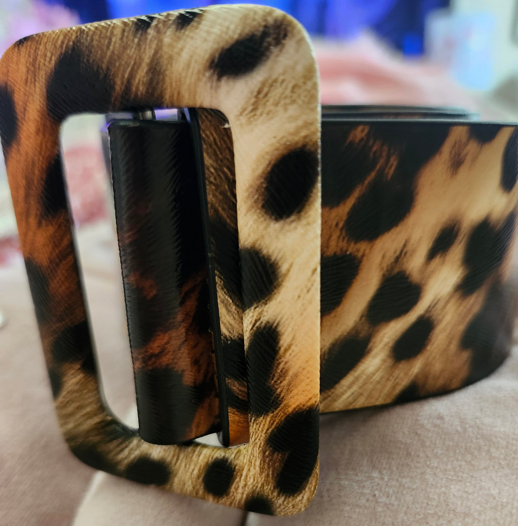 Animal print belt