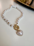 Heart n pearls necklace