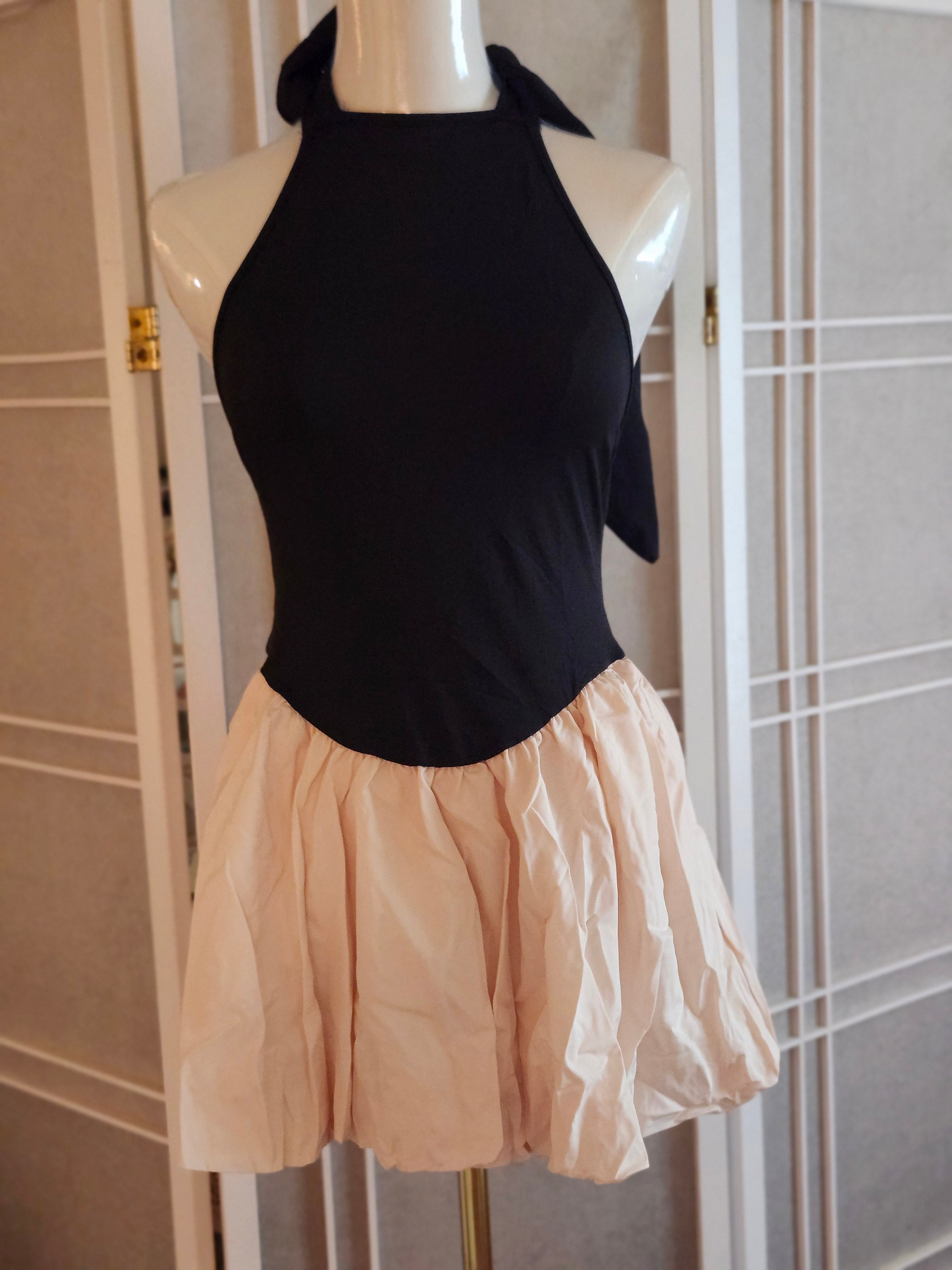 Black sand bubble dress