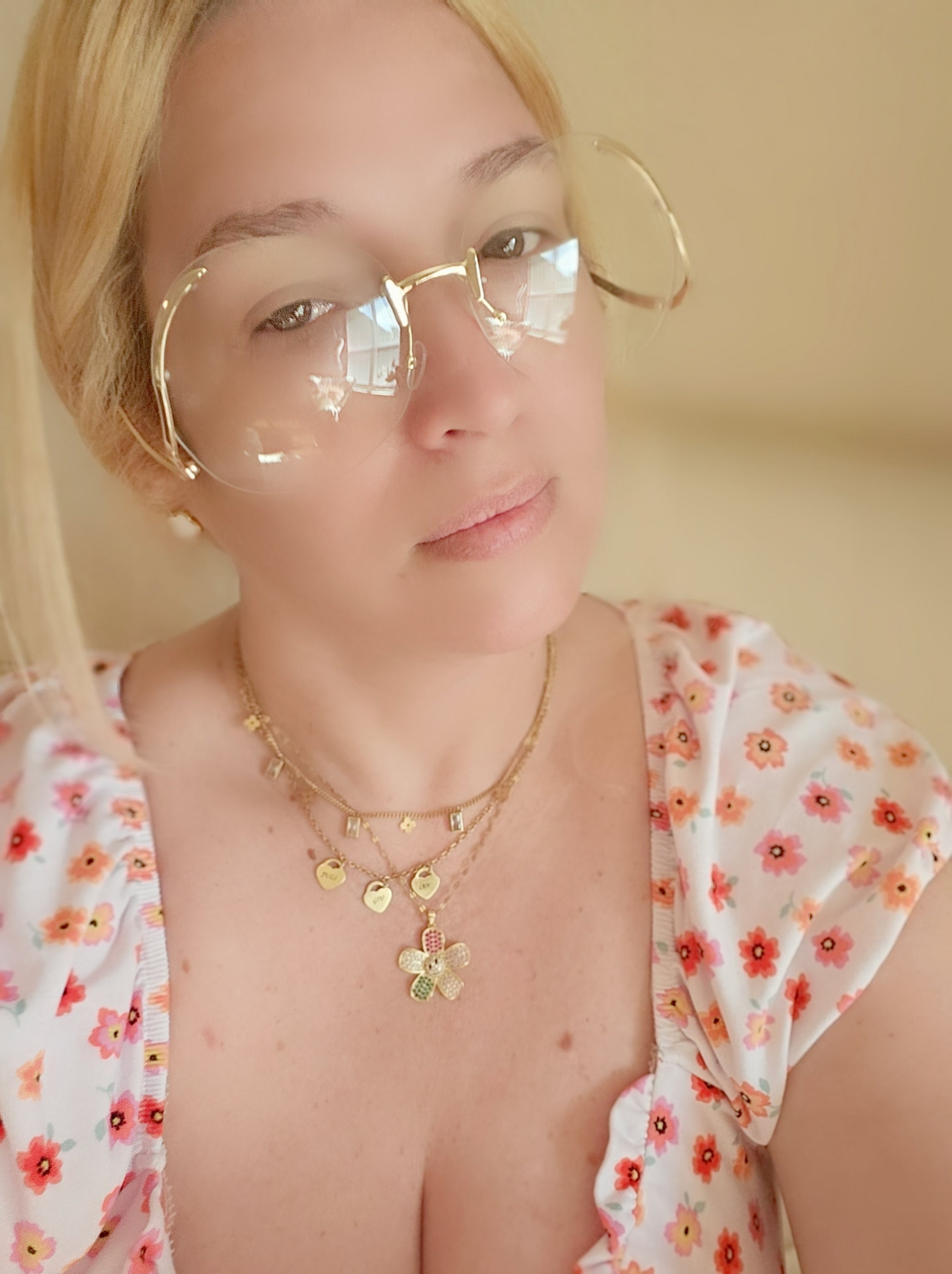 Clear and gold Sunglasses