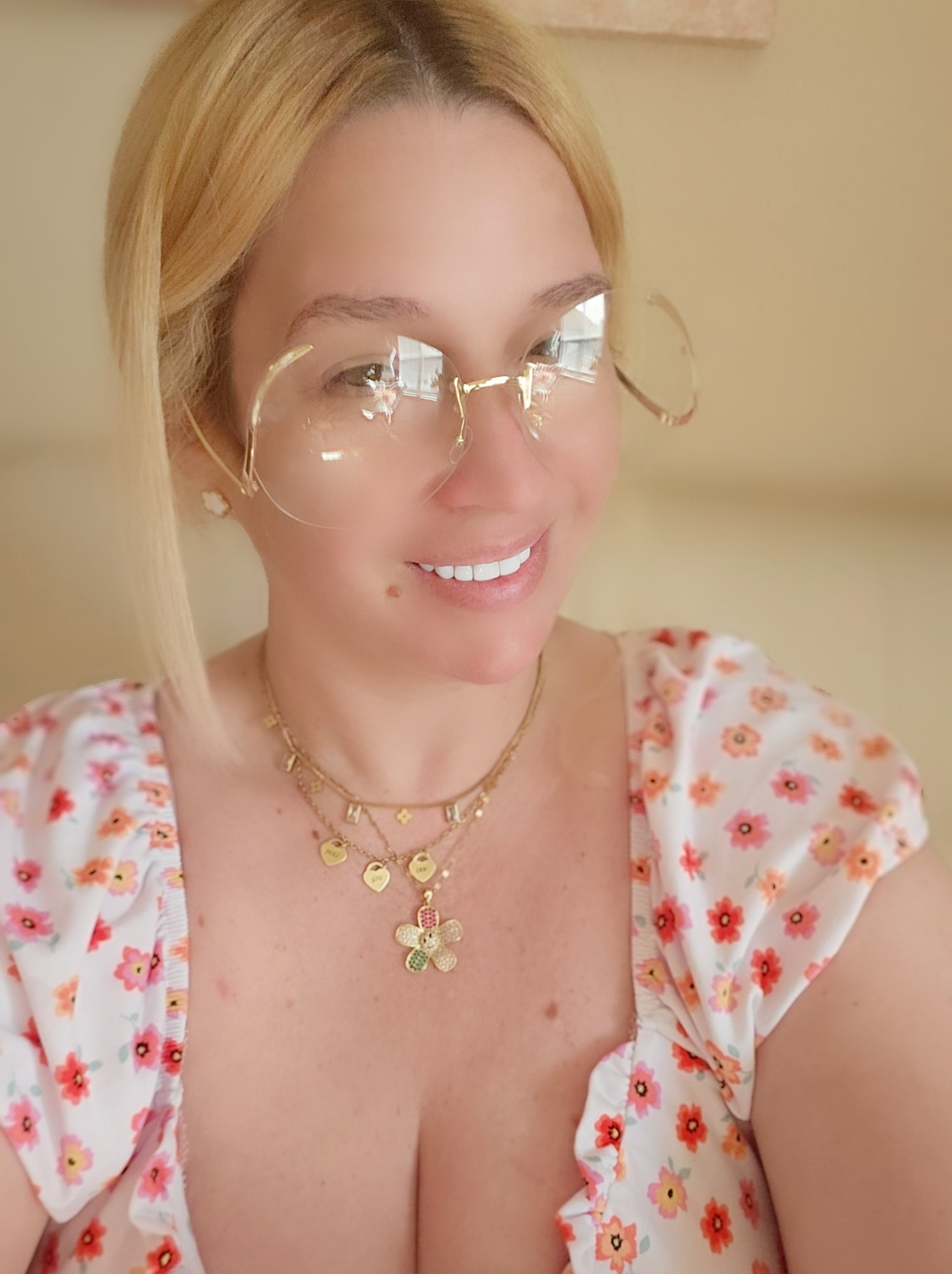 Clear and gold Sunglasses