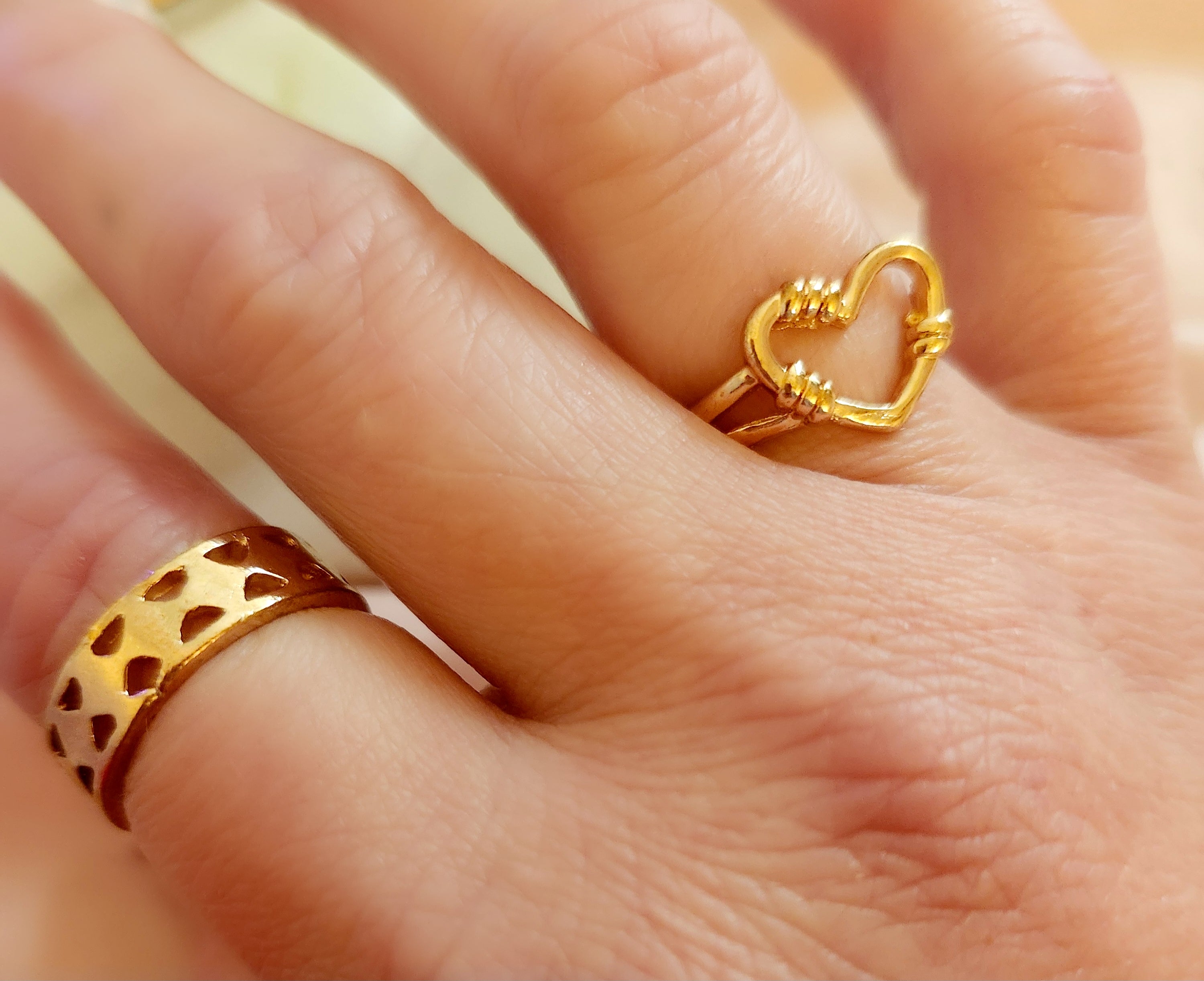 Heart ring set