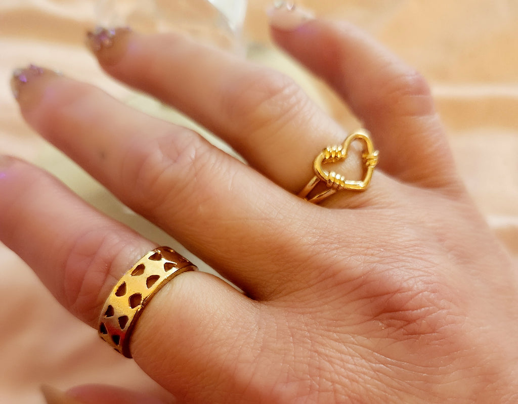 Heart ring set