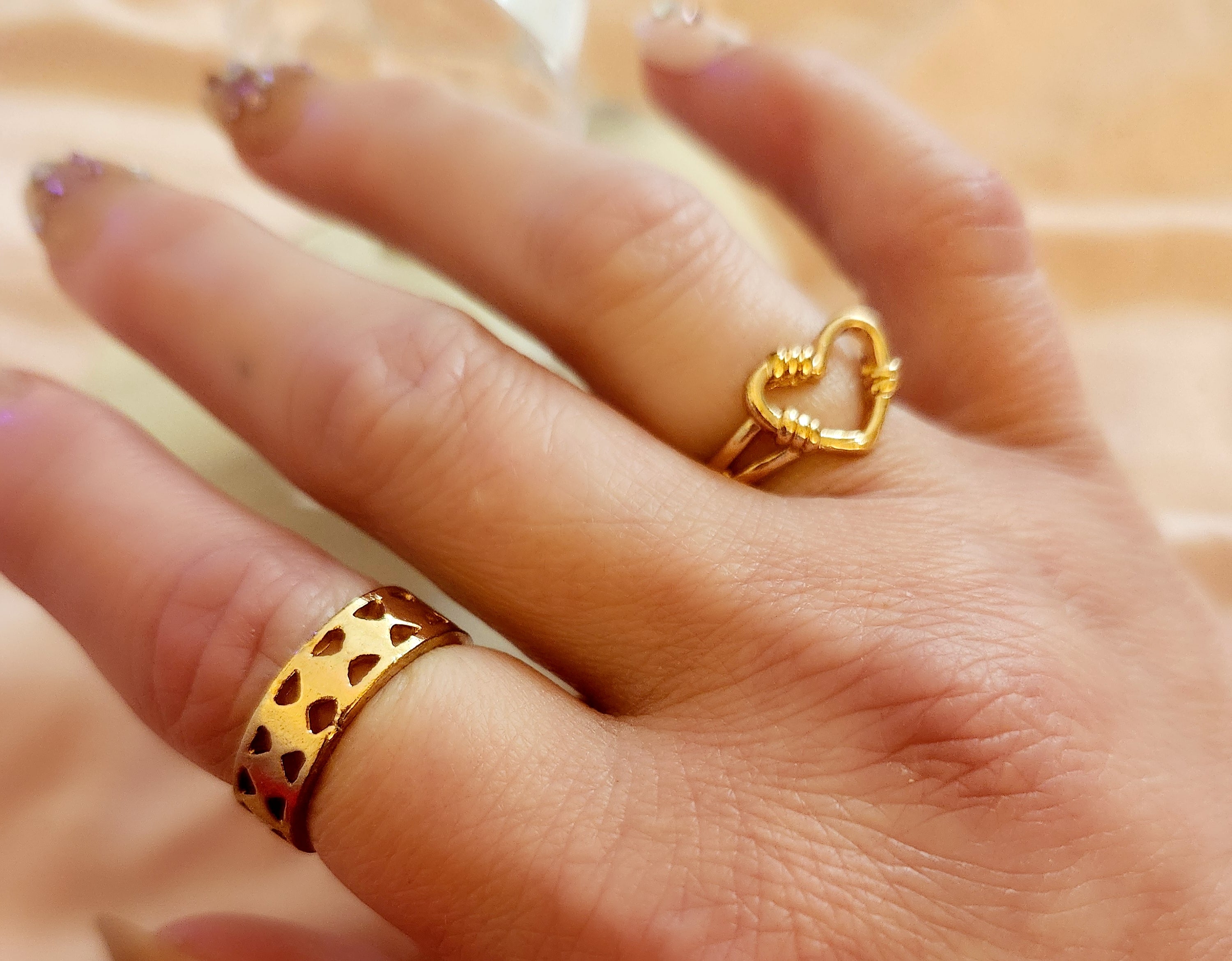 Heart ring set