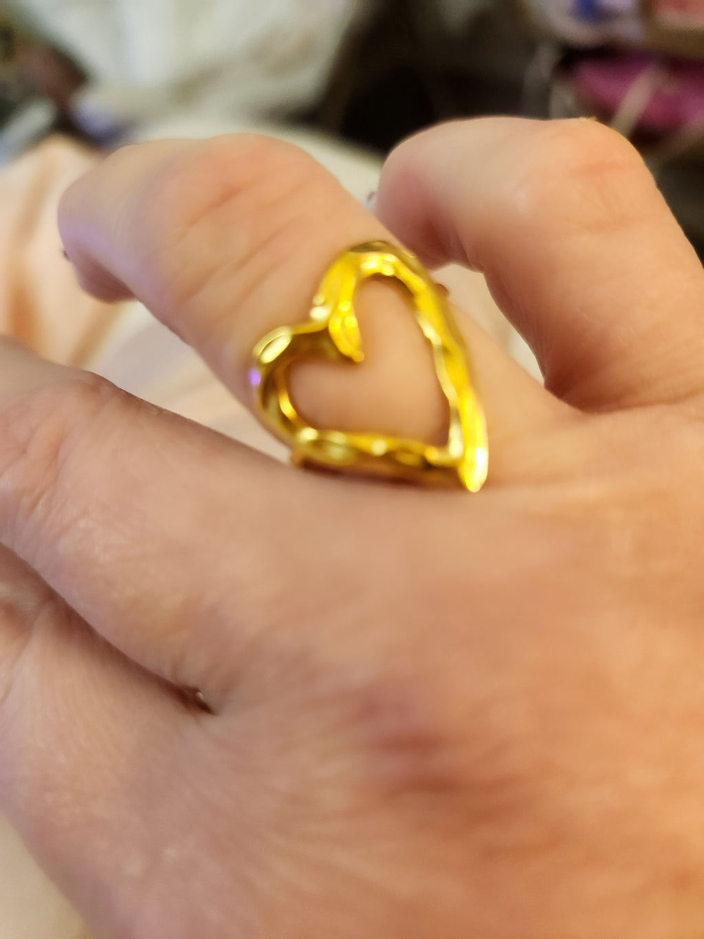 GODESS JEWELS:316L heart Ring