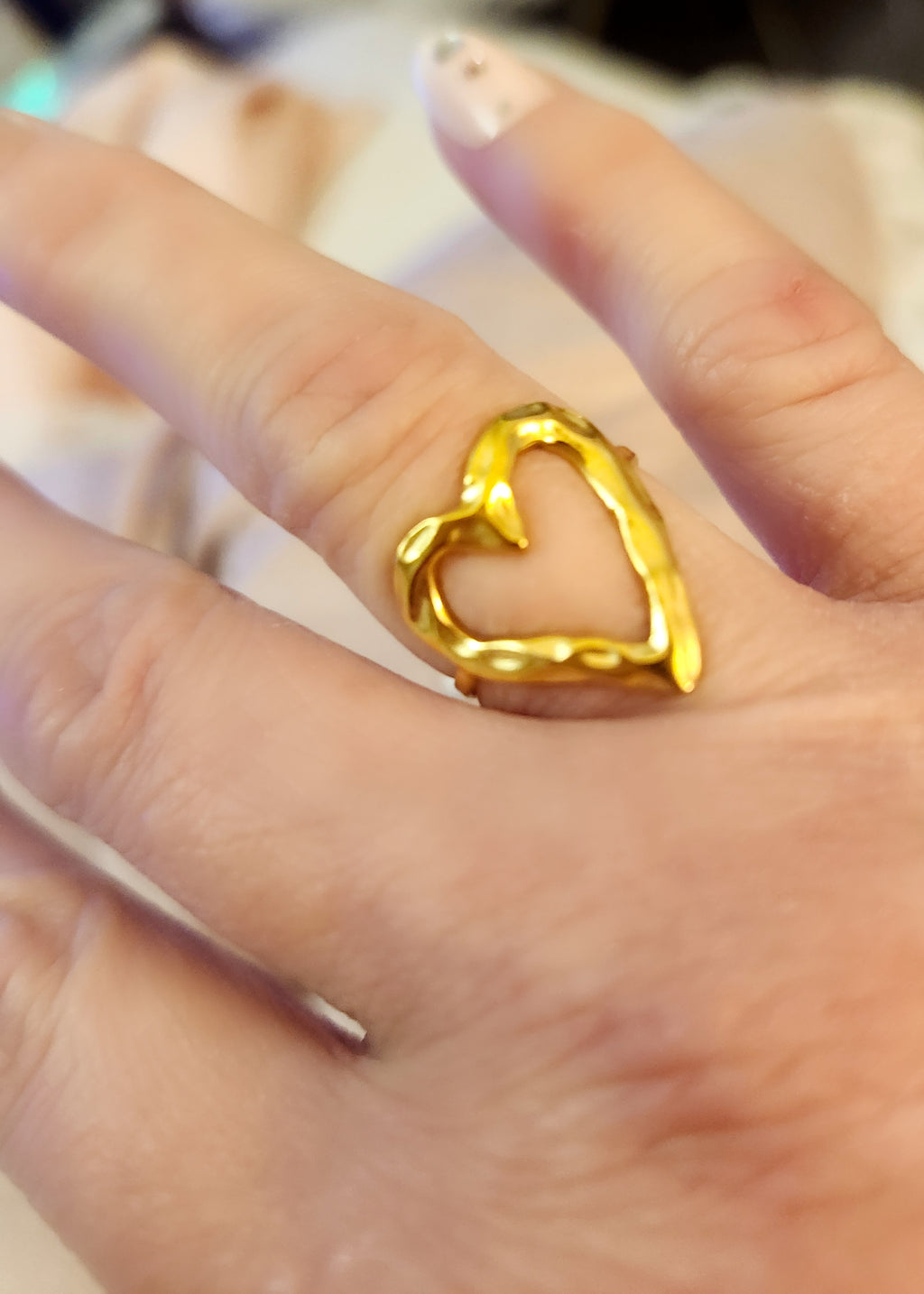 GODESS JEWELS:316L heart Ring