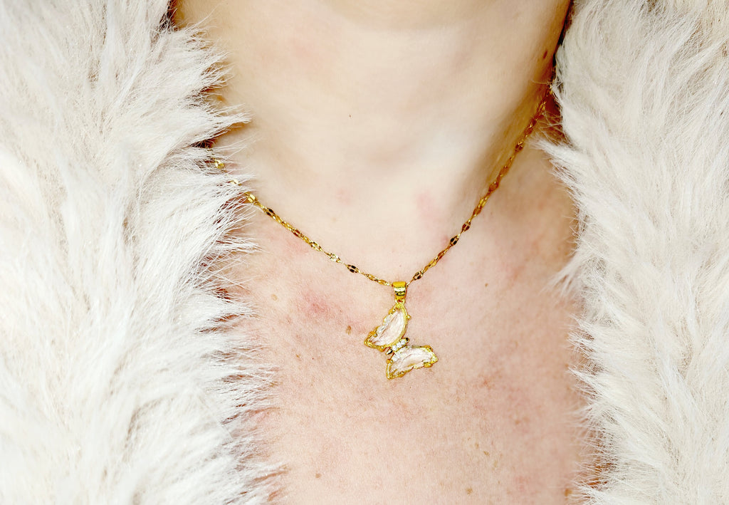 GODESS JEWELS:316L Butterfly necklace