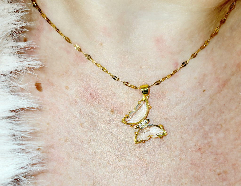 GODESS JEWELS:316L Butterfly necklace