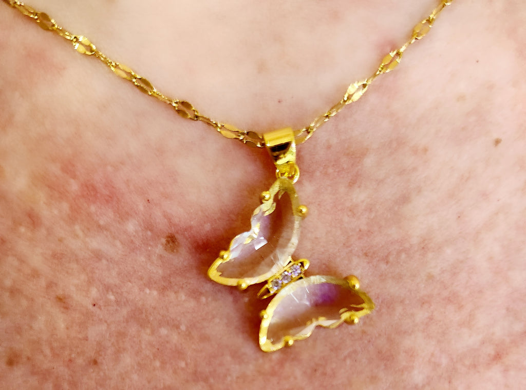 GODESS JEWELS:316L Butterfly necklace