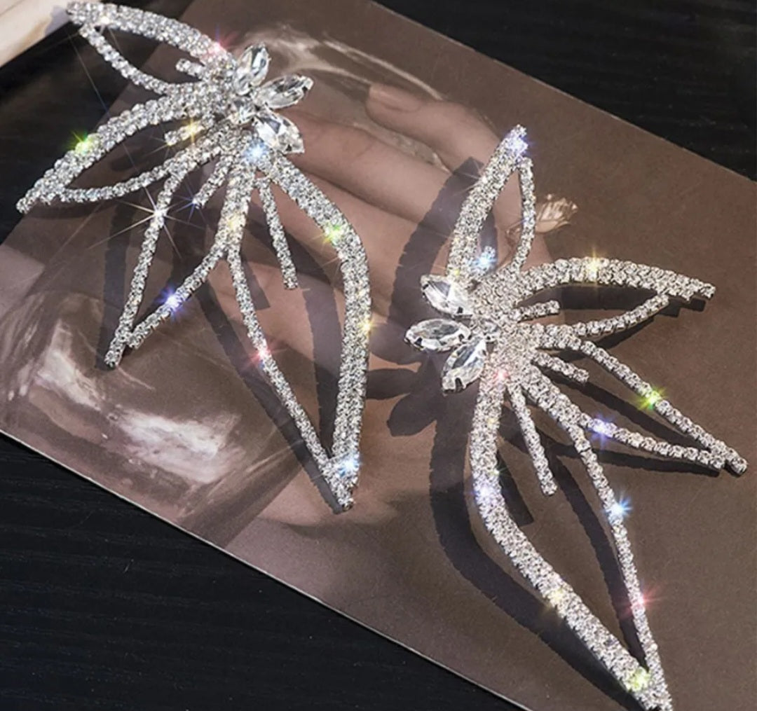 Diamond Flowers Earrings