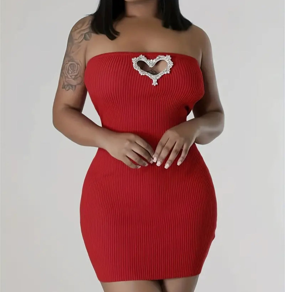 GODESS CURVY BABE:Red Flame Curvy Dress