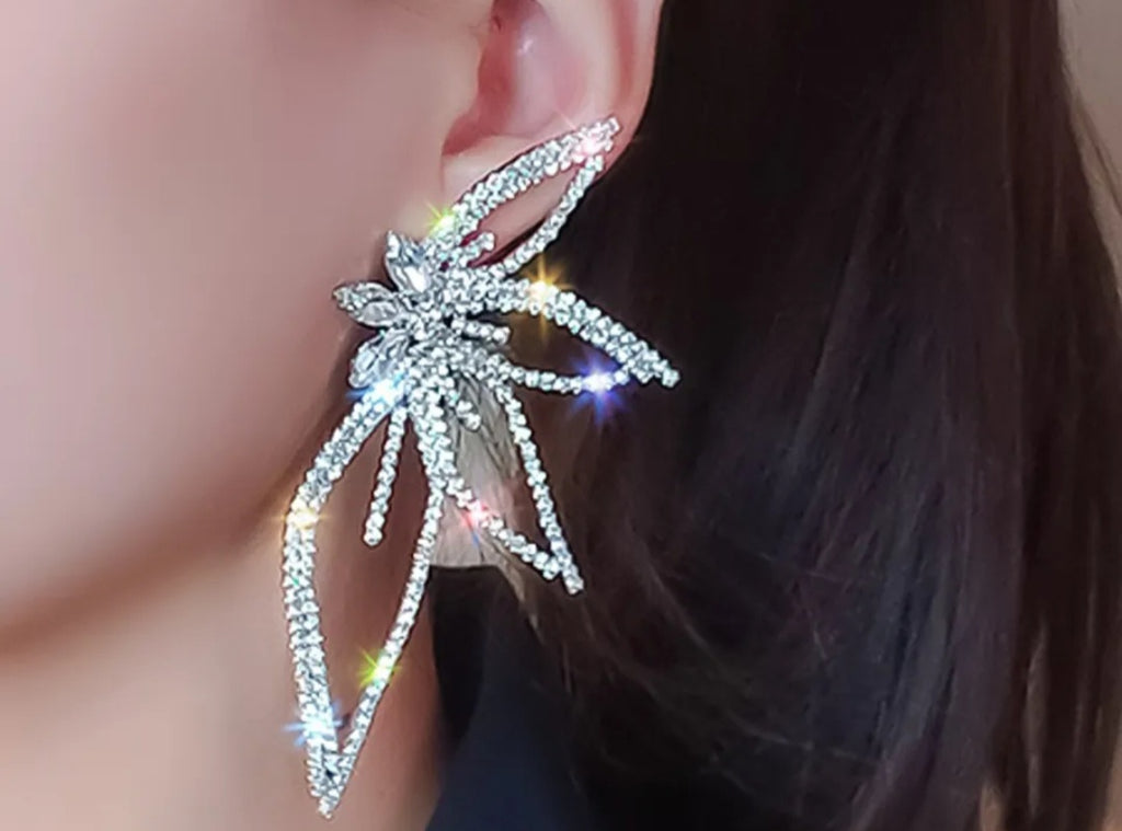 Diamond Flowers Earrings