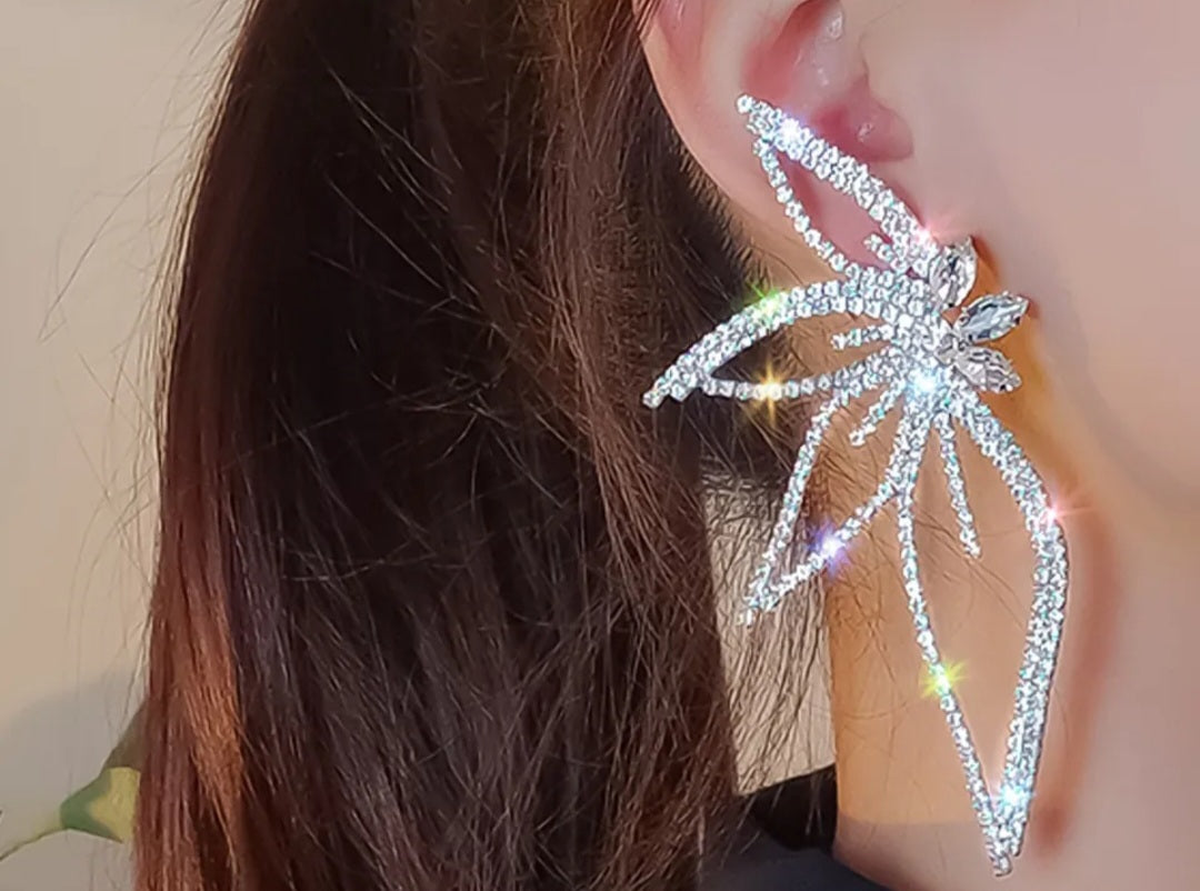 Diamond Flowers Earrings