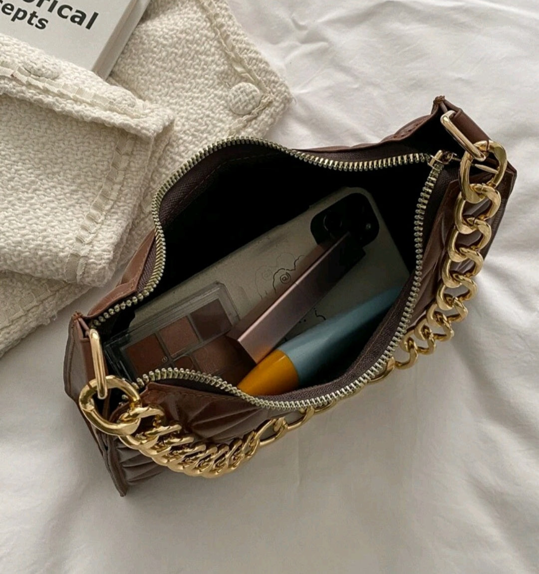 MARYTERE COLLECTIONS:Brown bling purse