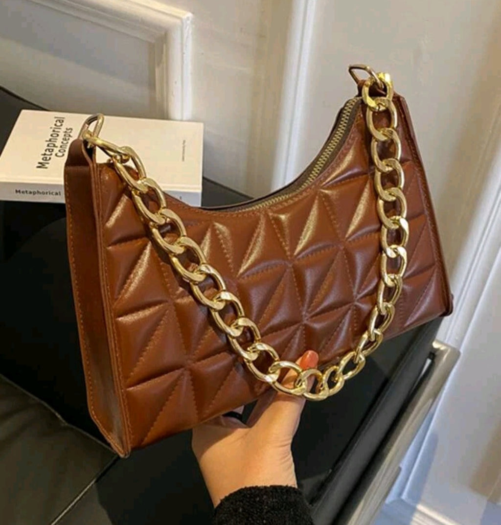 MARYTERE COLLECTIONS:Brown bling purse