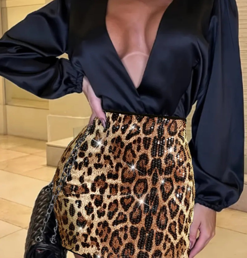 ANIMAL PRINT SKIRT