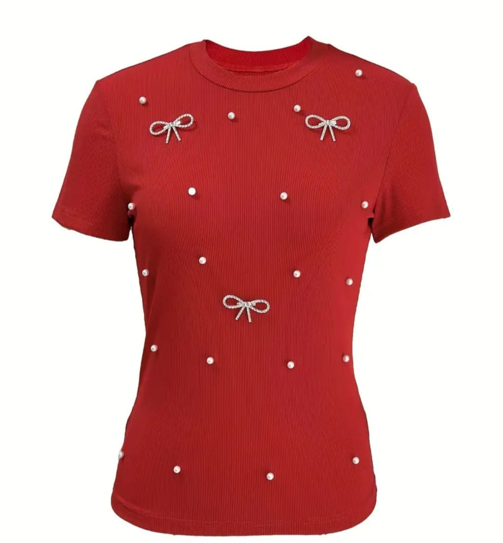 Paula Pearls Top