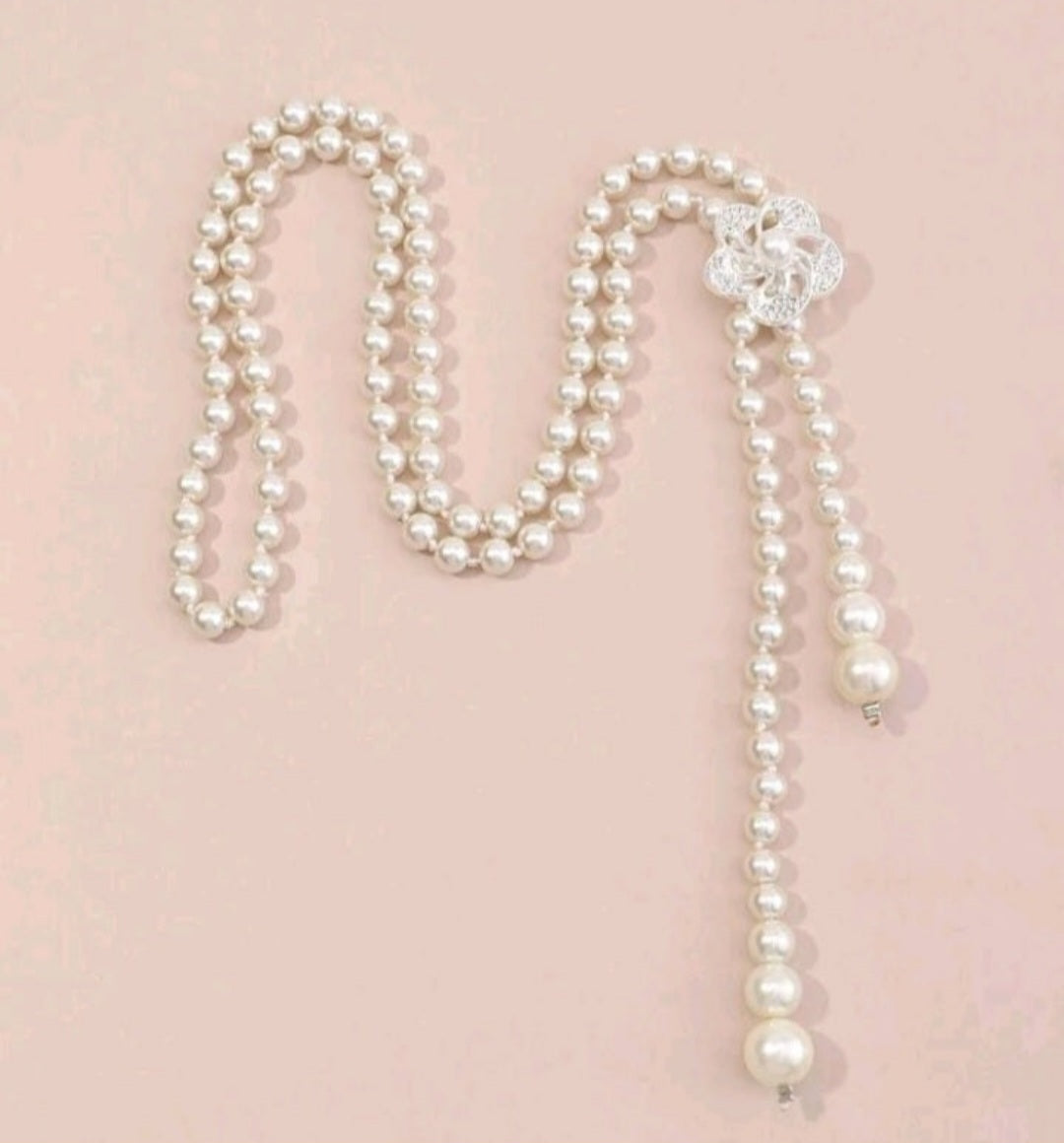 Flower pearls belt