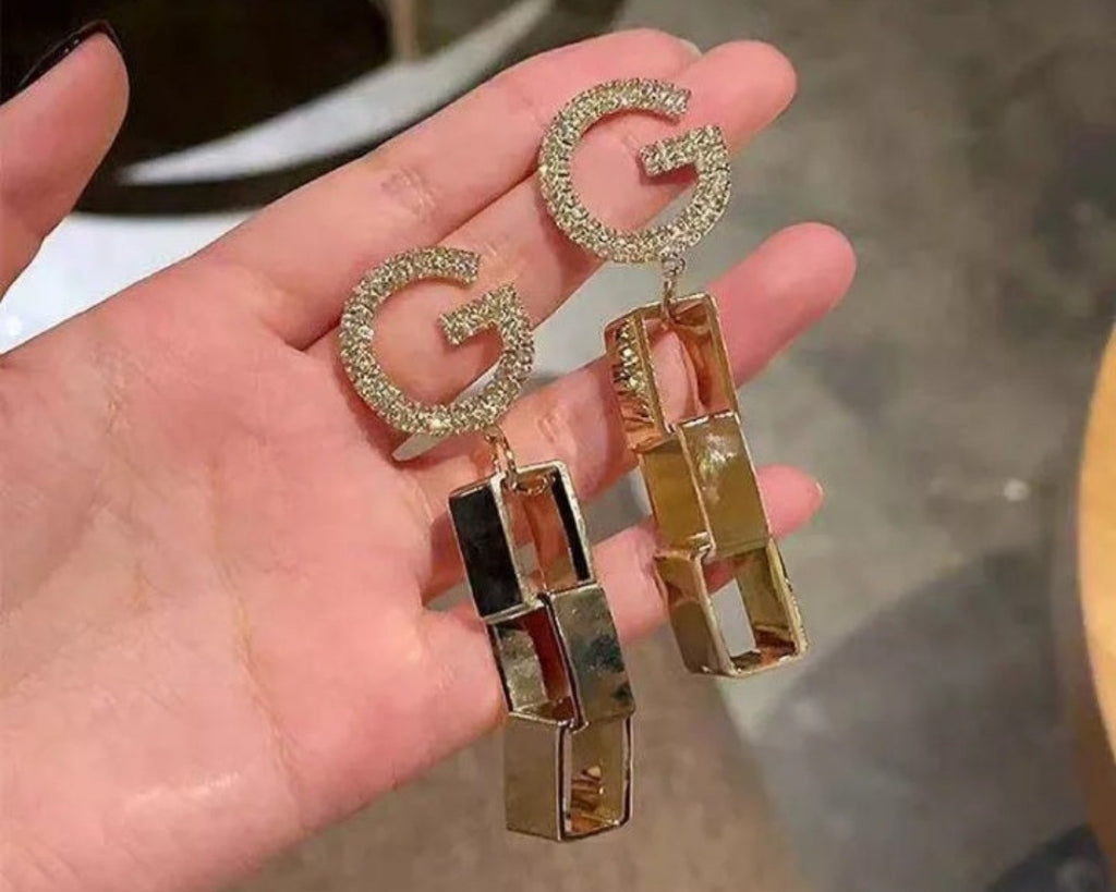 G square earrings