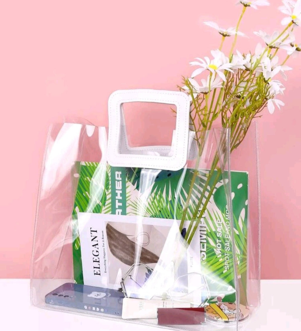 MARYTERE COLLECTION'S:MICHELLE CLEAR HANDBAG