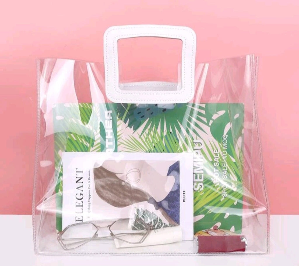 MARYTERE COLLECTION'S:MICHELLE CLEAR HANDBAG