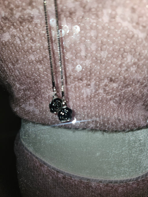 Black flower Necklace