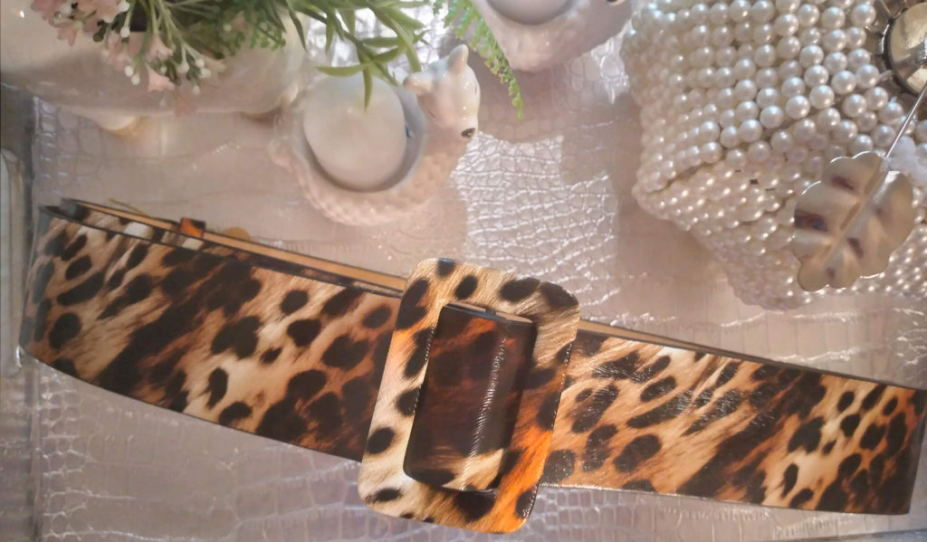 Animal print belt